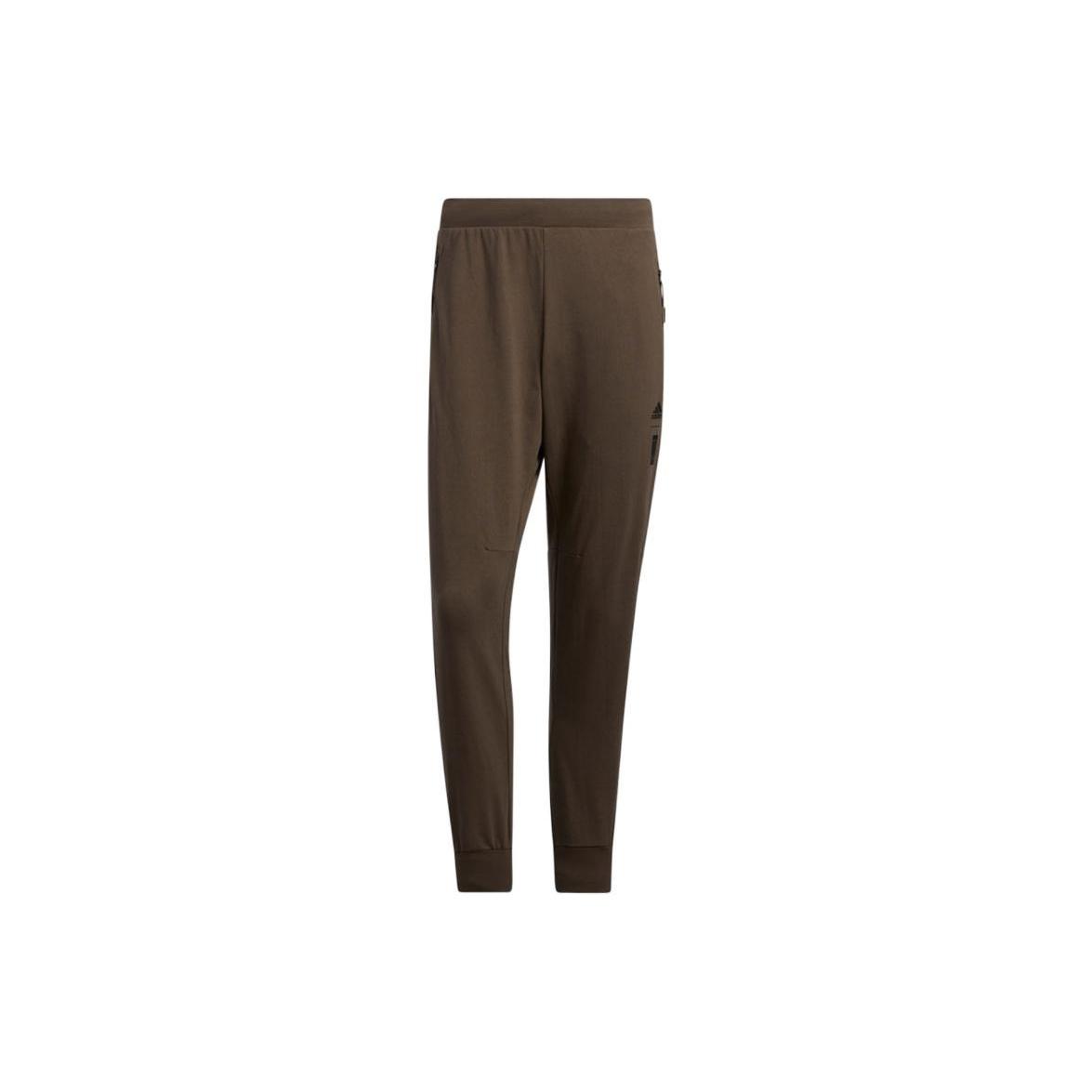 Men s adidas WJ KN PNT Solid Color Logo Printing Bundle Feet Sports Pants/Trousers/Joggers Dark Grey Olive Green HE5159 XS