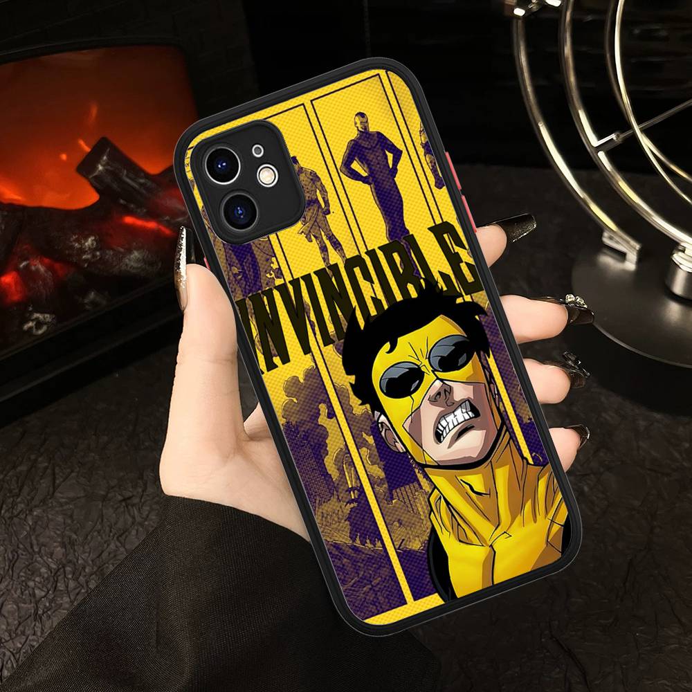 Populaire Superhelden Serie I-Invincible Voor IPhone 11 12 13 14 15 16 Pro Max Plus X XS MAX Schokbestendige Matte Achterkant