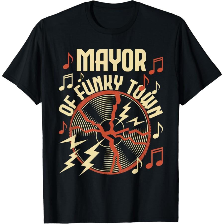 Mayor Of Funky Town - 1970s Funky Party 70s Groove T-Shirt XXXXXL чёрный