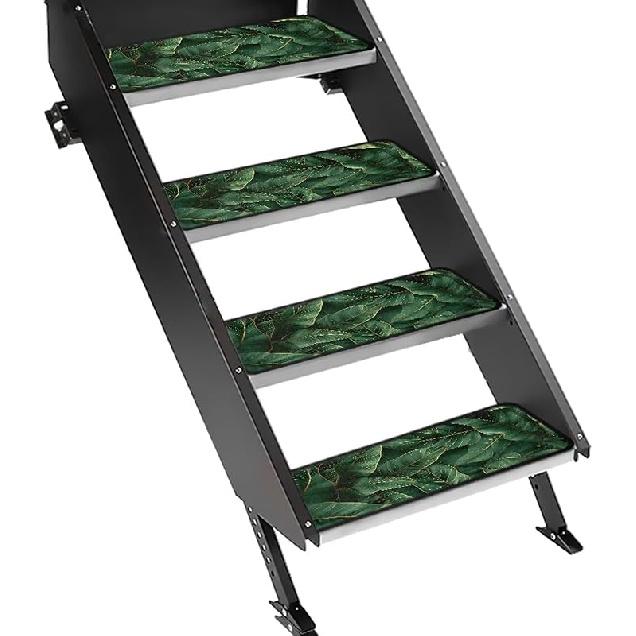 Purple Palm RV Step Covers RV Stair Covers RV Accessories, Non Slip Camper Step Covers, RV Step Rug, Waterproof Essential RV Step Carpet for Trailer