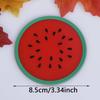 7 PCS/set Cup Mat Creative Coffee Coaster Silicone Fruit Pattern Placemat