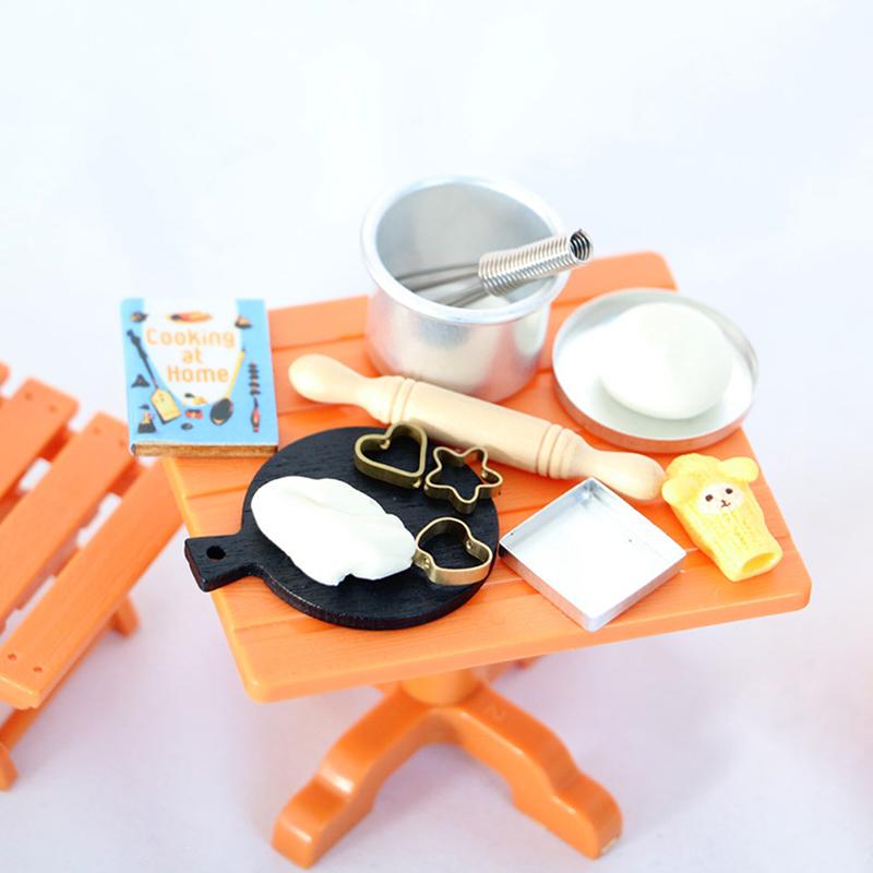 1Set Dollhouse Miniature Kitchen Cooking Model Diy Doll Furniture Accessories
