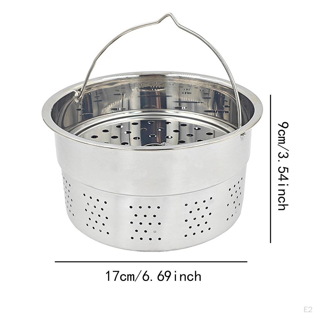 Food Steamer Basket Steamed for Pans and Pots Strainer with Handle Rice Cooker Steaming Grid