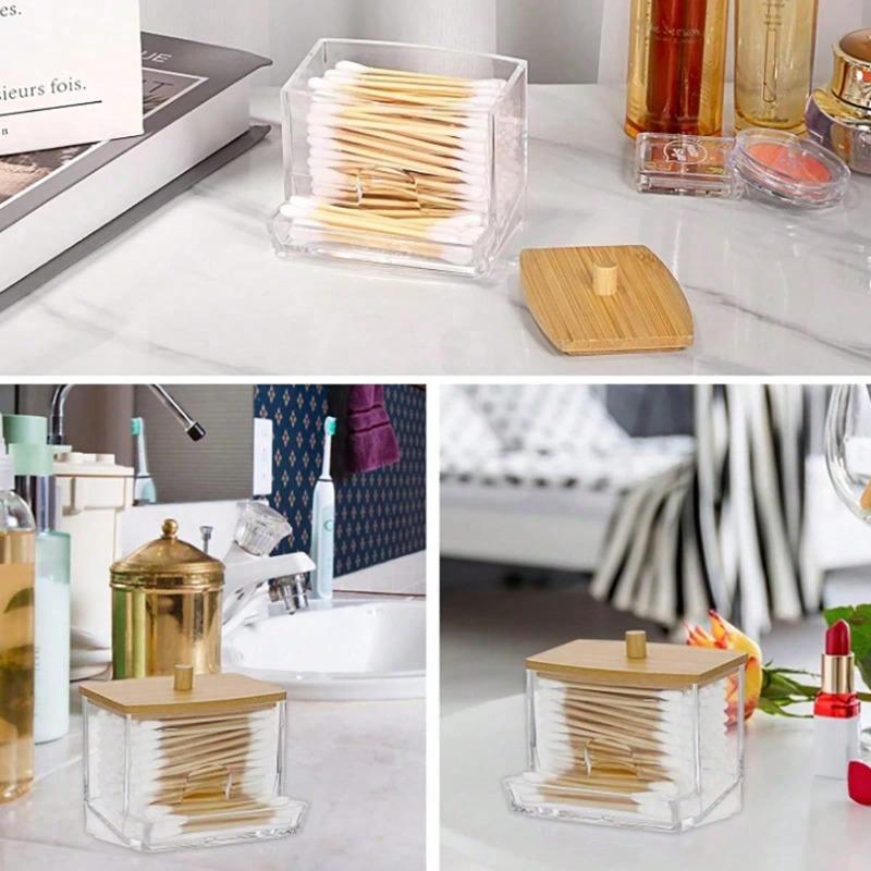 1pc Transparent Storage Jar With Clear Lid, Multi-Purpose Organizer,For Holiday Beach, Bathroom Collection, Bedroom Collection, Large Capacity