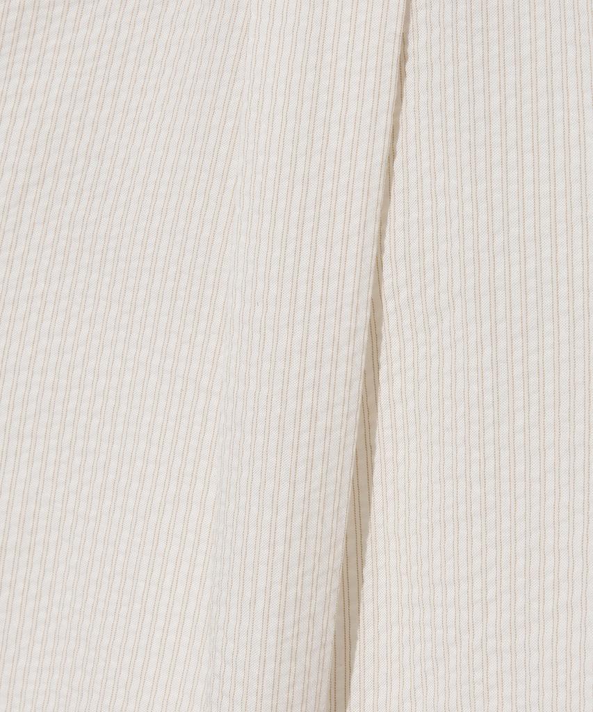 LEE Women Seersucker String Short Sleeve Shirt Beige