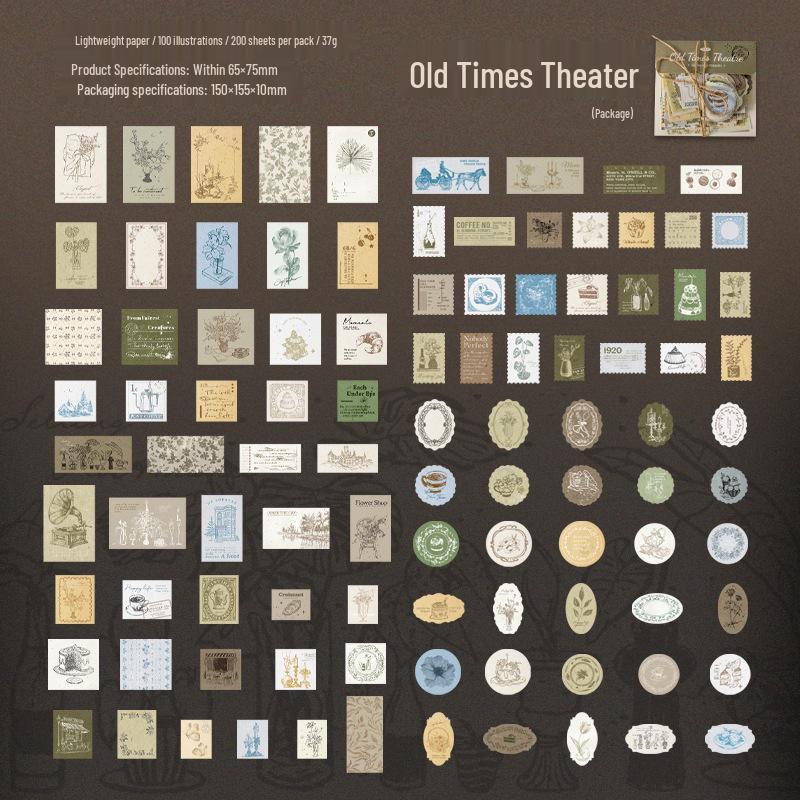 Ketchup Girl Sticky Notes: Retro Theater Series, 200 Sheets for DIY Journal and Collage