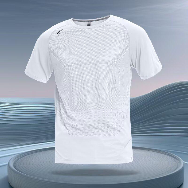 Ice Silk Quick-Dry Men's Running T-Shirt - Lightweight, Breathable Short Sleeve for Summer Sports & Fitness