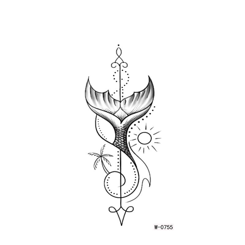 Beauty Sticker Cartoon Tattoo Sticker Temporary Waterproof Animation Flower Personalized Flower Arm Tattoo Sticker