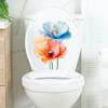 Waterproof Flower Toilet Lid Sticker Self Adhesive Removable Bathroom Wall Decor
