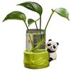 Desktop Glass Planter Vase Holder Small Cute Ceramic Panda Hydroponic Vase Decorative Flowers Plants Pot for Desk Table