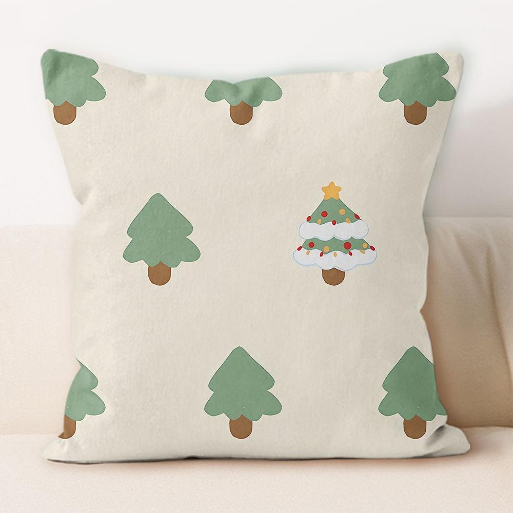 

1pc Christmas Cushion Covers with Festive Prints Sofa cushion cover, New Year gifts, party decorations, ornaments.. 16x16Inch