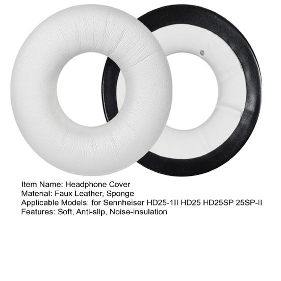 1 para nakładek na słuchawki antypoślizgowe dobra izolacja szumów oddychające słuchawki nauszniki z gąbki ze sztucznej skóry dla Sennheiser HD25-1II HD25 HD25SP 25SP-II