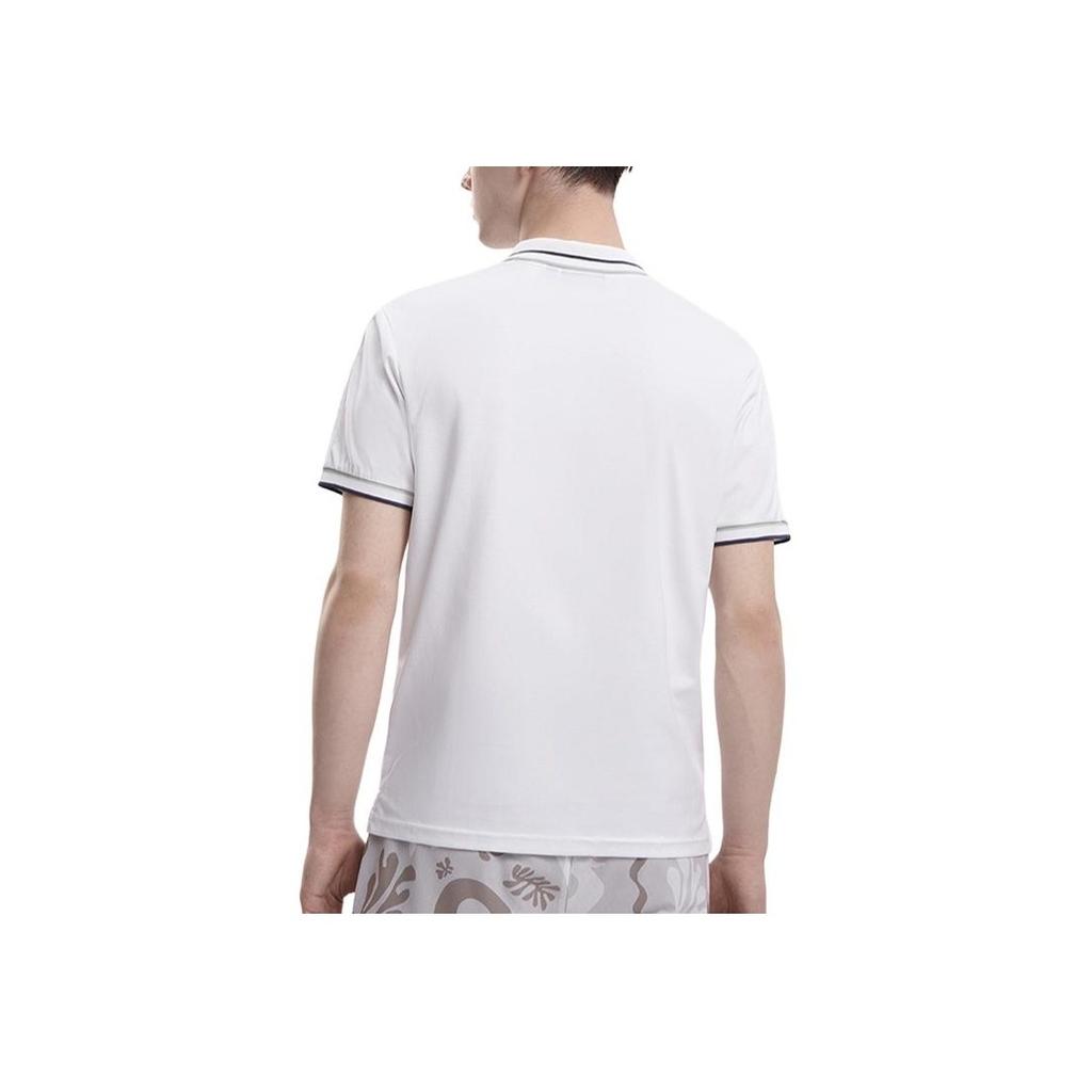 Fila 2023 New Summer Fashion Versatile Knitted Short Sleeve Polo Shirt Men Tops White F11M338108F-WT