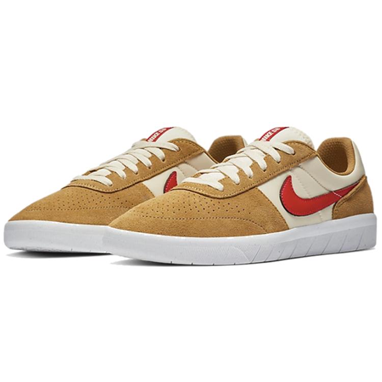 Nike Team Classic SB 'Mars Yard' (Unisex) Golden Beige / Light Cream-White-University Red Skate Shoes AH3360 202