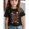 Europæisk Størrelse Piger Afslappet Kortærmet T-shirt med Et Slogan og Et Solprint af Blomster på