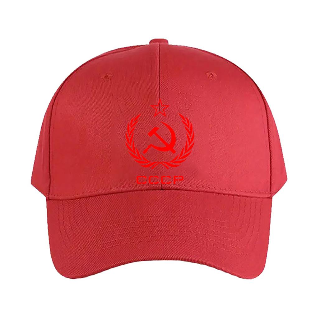 Russian USSR Soviet Union Hammer and Sickle CCCP Communist Cap Summer Woman Man Adult Hat Printed Baseball Caps Trucker Cap