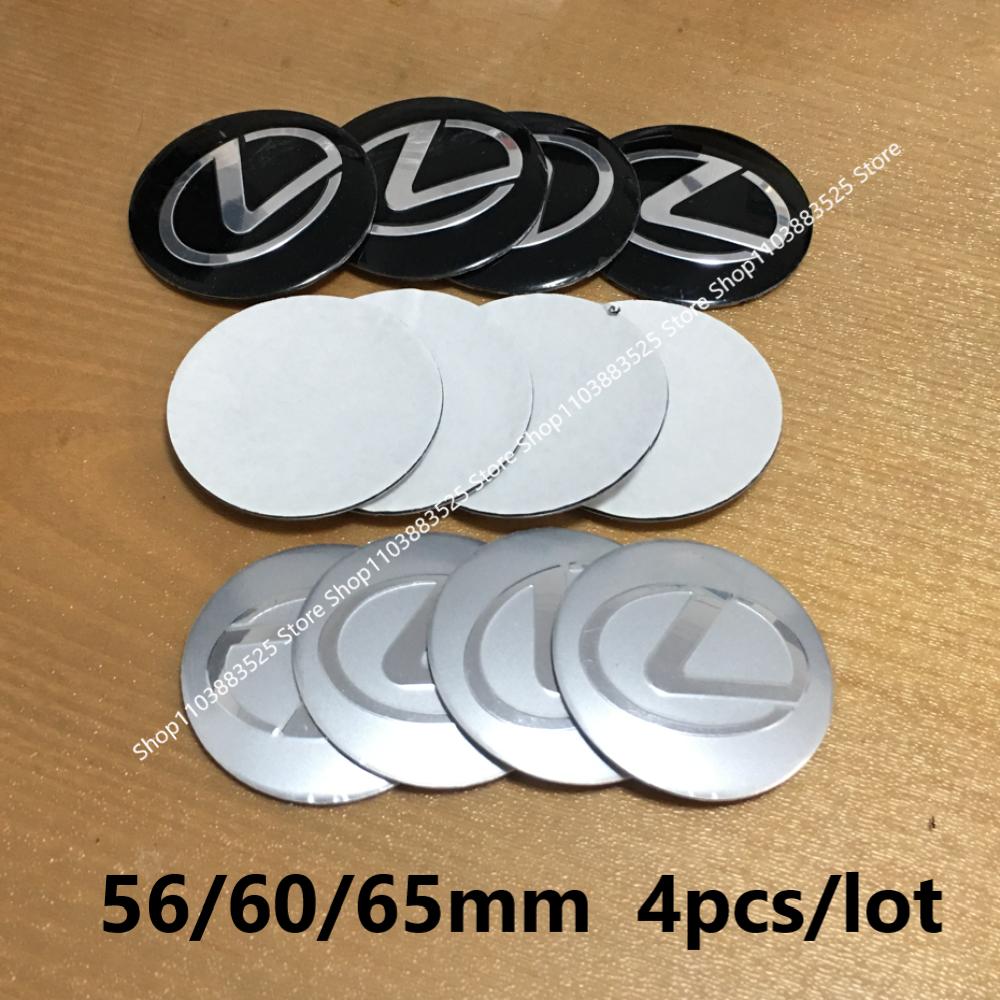 4pcs 56/60/65mm Car Wheels Center Cap Hub stickers For Lexus LS IS GS GX LC RZ RX EX RX300 IS350 ES300 GS350 CT200h GX460 RX500