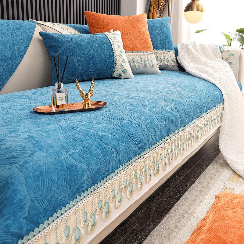 Chenier Sofa Cushion Four Seasons Universal Light Luxury Simple Modern Seat Cushion Princess Sofa Cover Cover Cloth Set