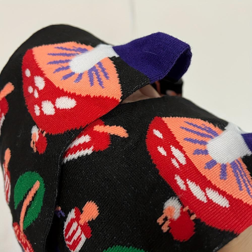 European and American Fashion Color Printing Women Socks Women with Mushrooms Spring Women Socks.