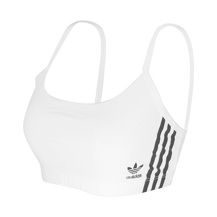 Adidas Originals Thin Strapless Bra with No Underwire Soft and Comfortable Collar Easy to Remove Women's 1-Pack White 4A4H00-100