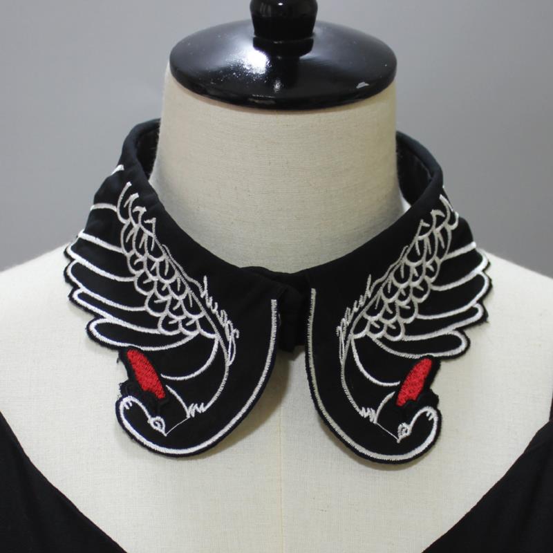 Stickerei Falscher Kragen Damen Abnehmbare Kragen Spitze Krawatte Vintage Abnehmbarer Kragen Falscher Kragen Revers Bluse Oberteil Damen Kleidung