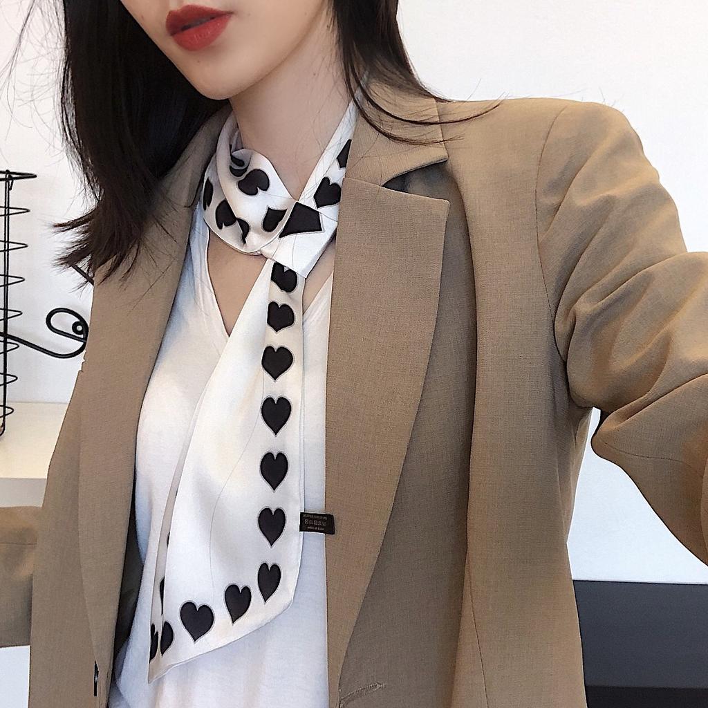 Luxury Brand Skinny Neckerchief Scarf For Women Satin Silk Ribbons Bandana Ladies Neck Tie Wrist Wrap Shawl Echarpe