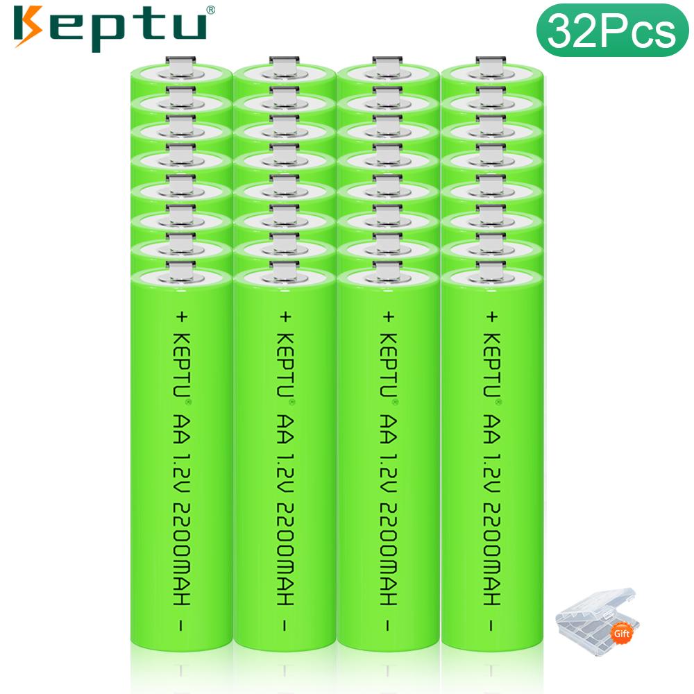 AA Rechargeable Battery 1.2V Ni-MH 2200mAh with Welding Tabs, for Electric Shavers & Toothbrushes