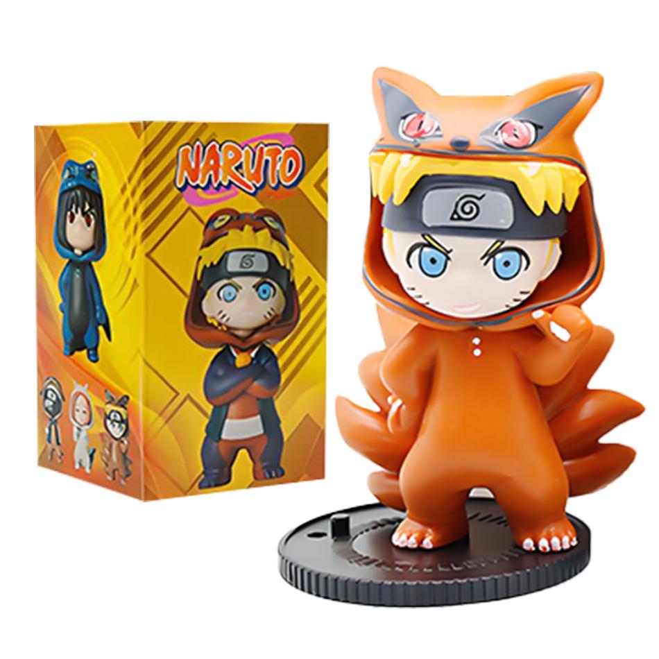 Anime 9pcs/set Naruto Figures Model Naruto Sasuke Kakashi 8cm Doll Costume Design PVCToys Dolls Kid Gift