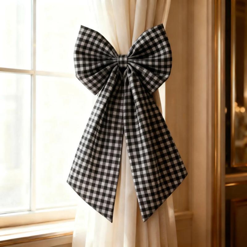 

2 шт. Подхваты для штор с бантами, Рождественские банты, Рождественская елка, DIY подвесные украшения, Ленточный бант, Банты для подарочной упаковки, Подарки для рождественской вечеринки 2pcs