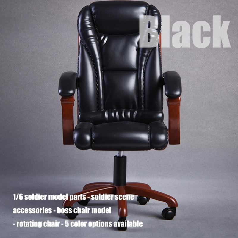360 Degree Rotating Executive Seat Office Chair For 1/6 Soldier Action Figure Scene Display Furniture for Collector