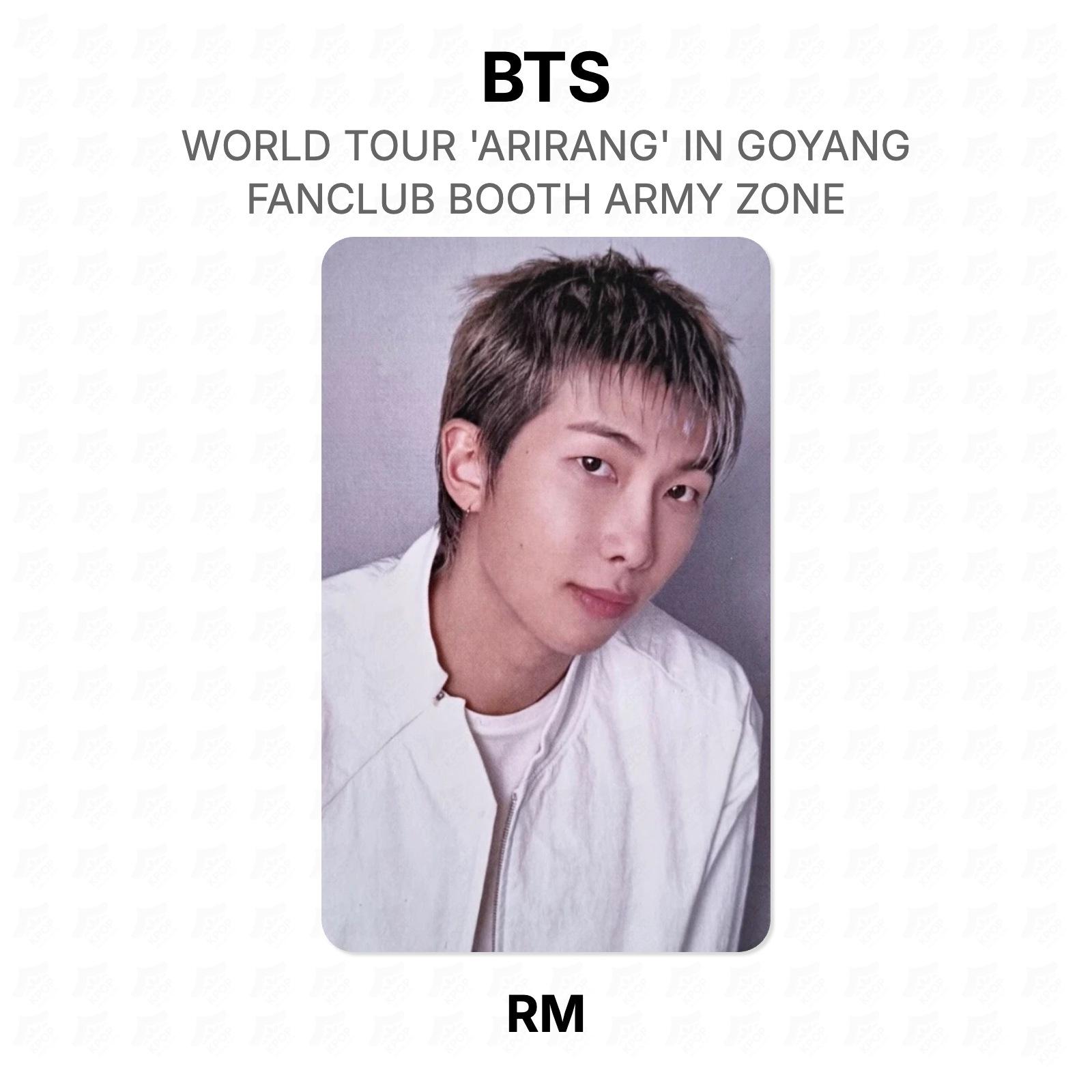 BTS WORLD TOUR ARIRANG IN GOYANG FANCLUB BOOTH ARMY ZONE Official Photocard RM
