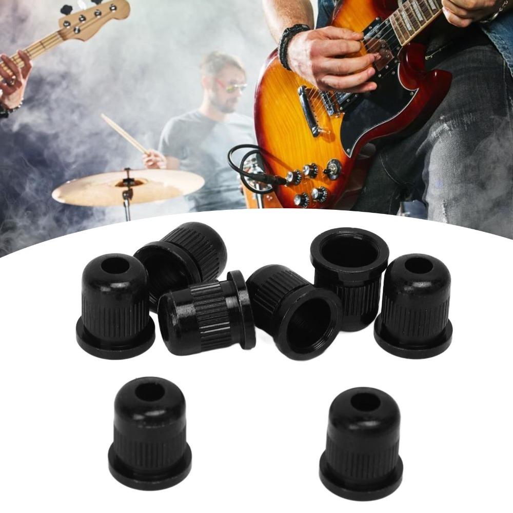 8pcs Alloy Material Guitar String Ferrule Silver/Black Guitar String Through Body Bass Guitar чёрный