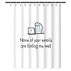 Funny Quote Shower Curtain – “None Of Your Emails Are Finding Me Well”, Laptop & Towel Art, Minimalist White Design