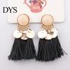 1Pair Women Bohemian Tassels Sequins Ear Stud Dangle Earrings Banquet Jewelry