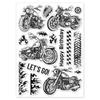 PVC Stamps for DIY Scrapbooking Photo Album Decorative Cards Making Stamp Sheets Film Frame Motorbike 21x14.8x0.3cm