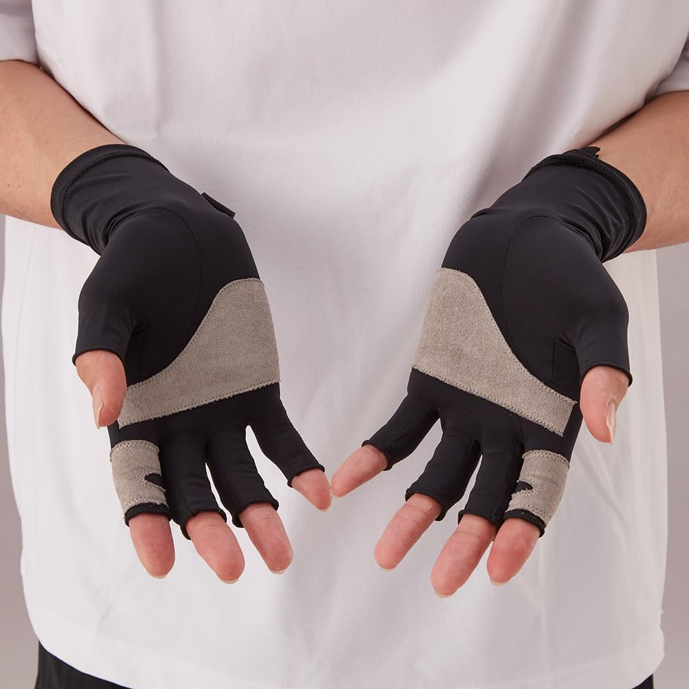 Freeknot Stretch Tough Light Gloves, 5-Length Cut, Gray, Y4197-F-96