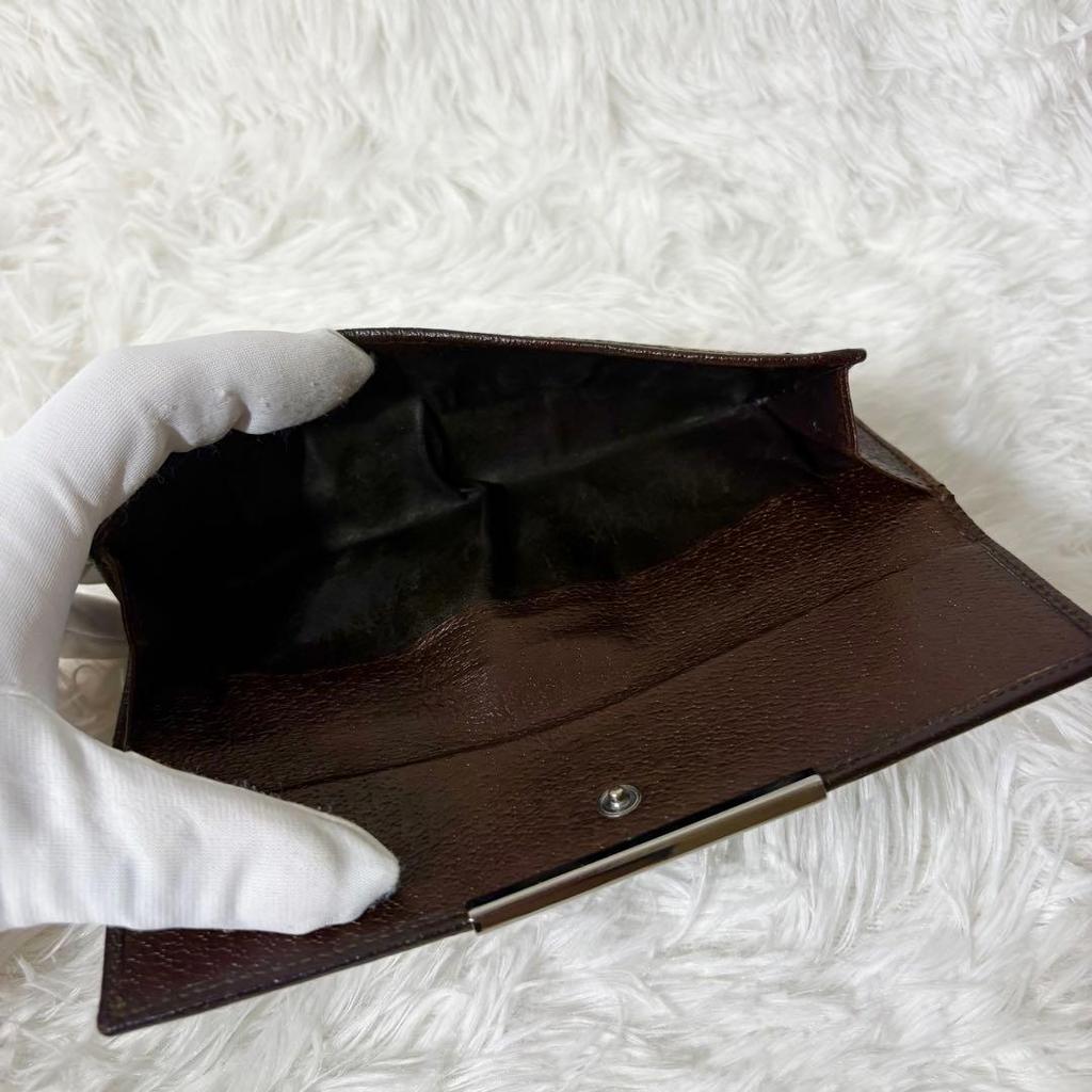 Used GUCCI GG Canvas Long Wallet
