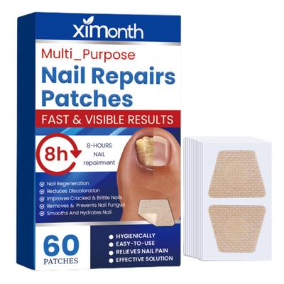 60Pcs/Box Nail Repair Patches Nail Repair Treatment Restores Damaged Nails and Appearance of Discolored Moisturizing No Irritation Safe