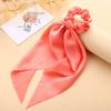 New Fashion Women Girl's Bow Scrunchies Hair Ribbon Elastic Hair Band Solid Color Horsetail Hair Ties Hair Accessories