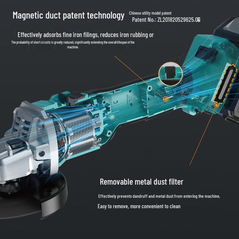 Dayi Cordless Brushless Angle Grinder CN plug (adapter included)