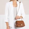 Michael Kors MK Soho Gold Buckle Flap Chain Elegant Solid Color Lambskin Shoulder Bag Crossbody Bag Large Women bags Caramel-Brown 30F0G1SL3L-230