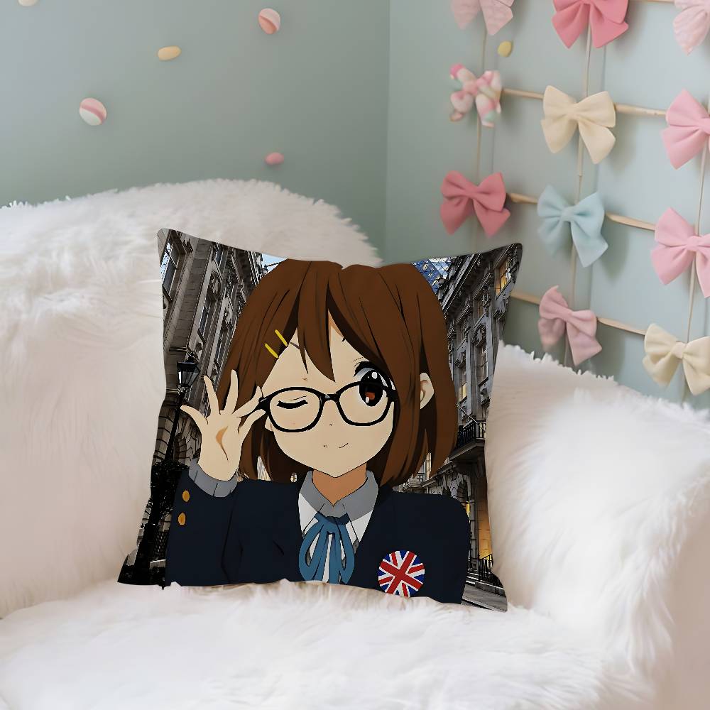 Yyui Hirasawa Kawaii Throw Pillow Covers Pattern Cushion Cover Suitable For Sofa Bedroom Car Pillow Cover