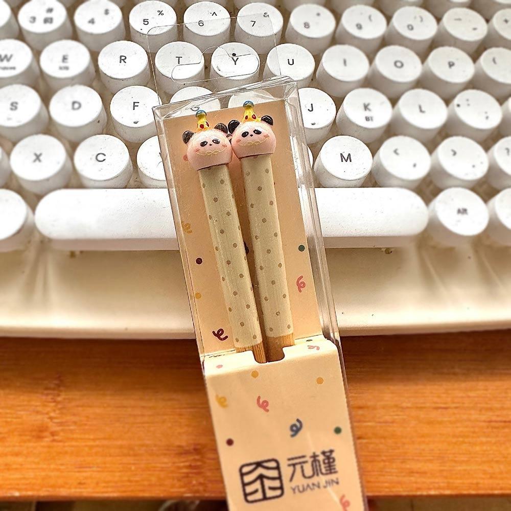 

Палочки для еды в виде животных из мультфильмов, бамбуковые нескользящие палочки для еды, новые длинные палочки для еды, столовая посуда 7