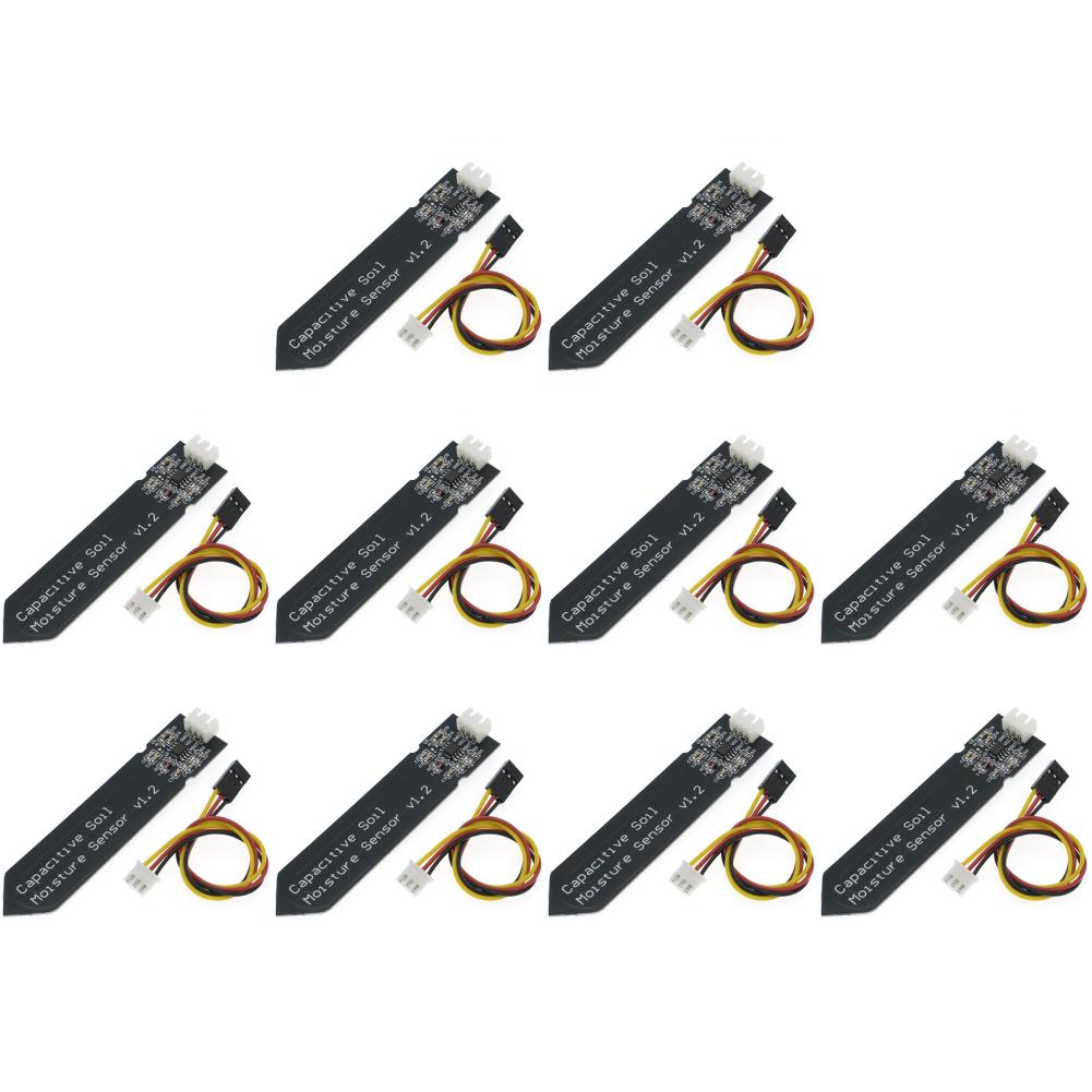 10/20Pcs Capacitive Soil Moisture Sensor Module Wide Voltage 3.3V Moisture Detection Board Corrosion with Gravity for Arduino