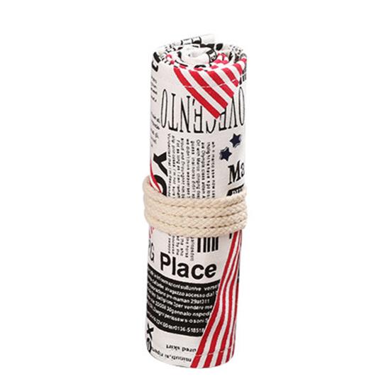 12/24/36/48/72 Holes Rolled Pencil Pouch Foldable Large Capacity Pen Storage Canvas Pencil Pen Case Storage Pouch for Sketch