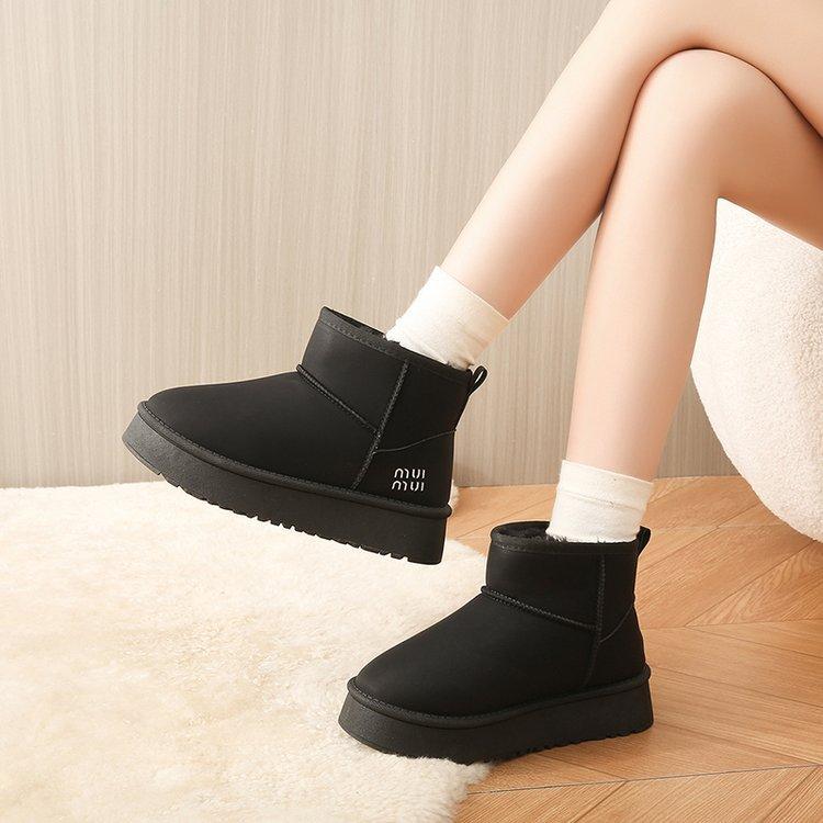 22. Snow boots, new non-slip winter warmth, fleece thickened, classic short snow cotton boots, cotton shoes 36