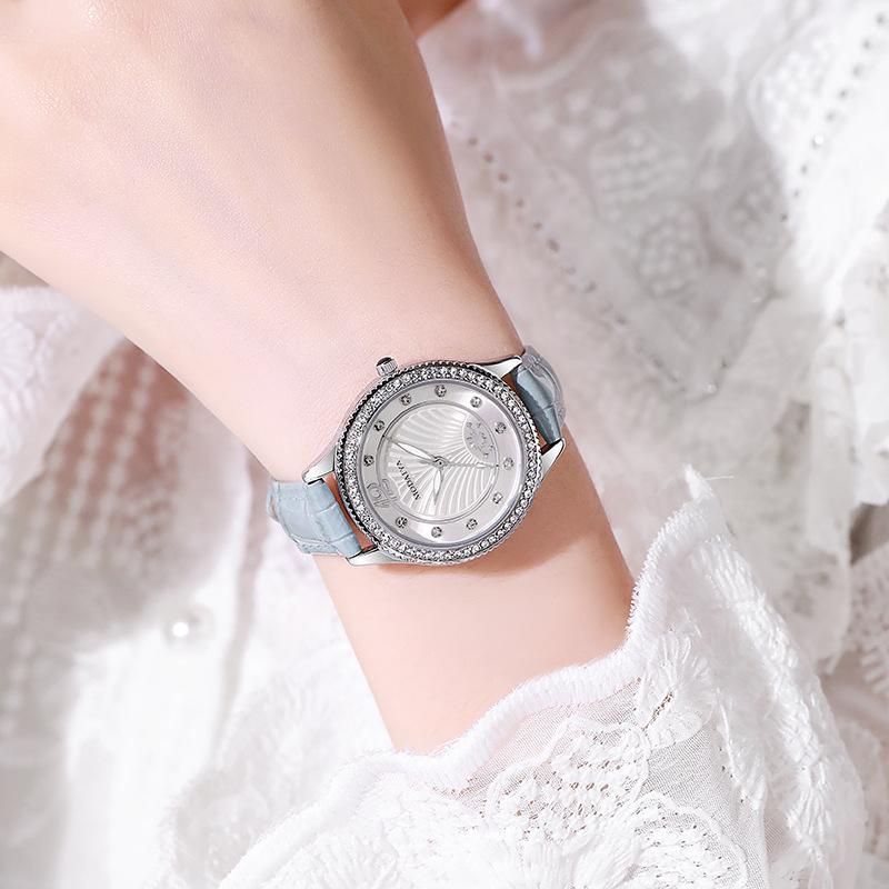 Kuaishou Diamond-Encrusted Light Luxury Fashion Women'S Belt Is Not Waterproof Watch Science