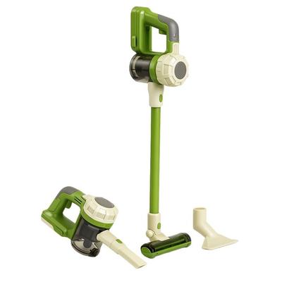 3-in-1 Toy Vacuum Cleaner - FERRY TOYS - Green and White - Real Suction - Sound Effects - 2 Nozzles
