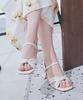 Customade Woman 4Cm Cross Ribbon Sandal Heels Chloe (Cw0043)