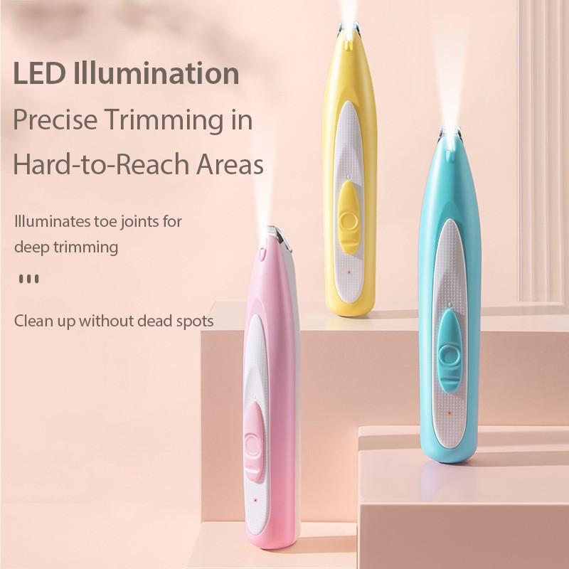 

Электрический грумер для домашних животных, триммер со светодиодной лампой для ухода за домашними животными, кошка, собака, лицо, ноги, уши, бедра, волосы, бритва для лап, зарядка через USB, бритва для волос